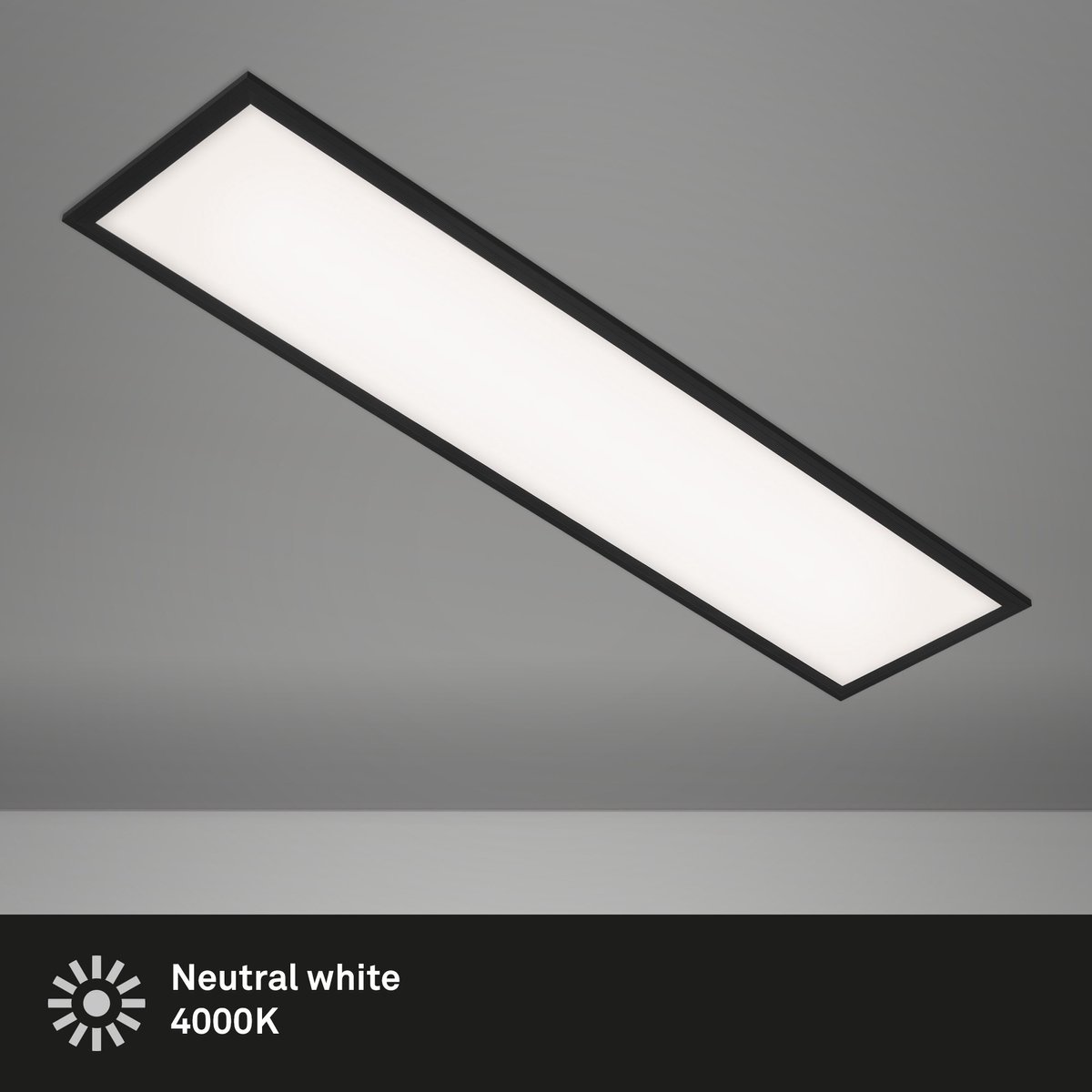 Briloner Simple 7067015 Panneau à LED 22 W blanc neutre noir