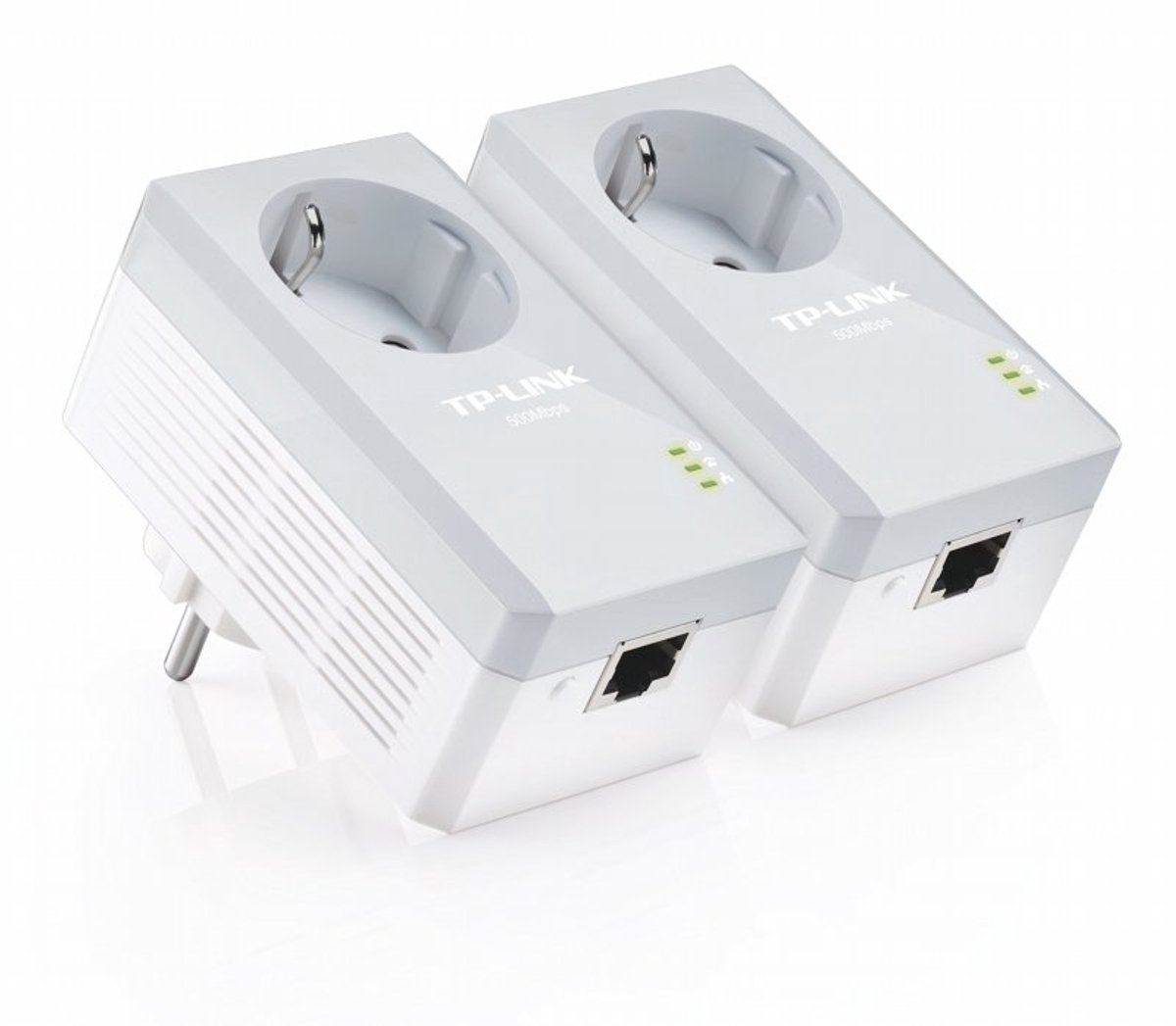 TP-Link TL-PA4010P KIT AV600 Passthrough Powerline Starter Kit Homeplug / PowerLine