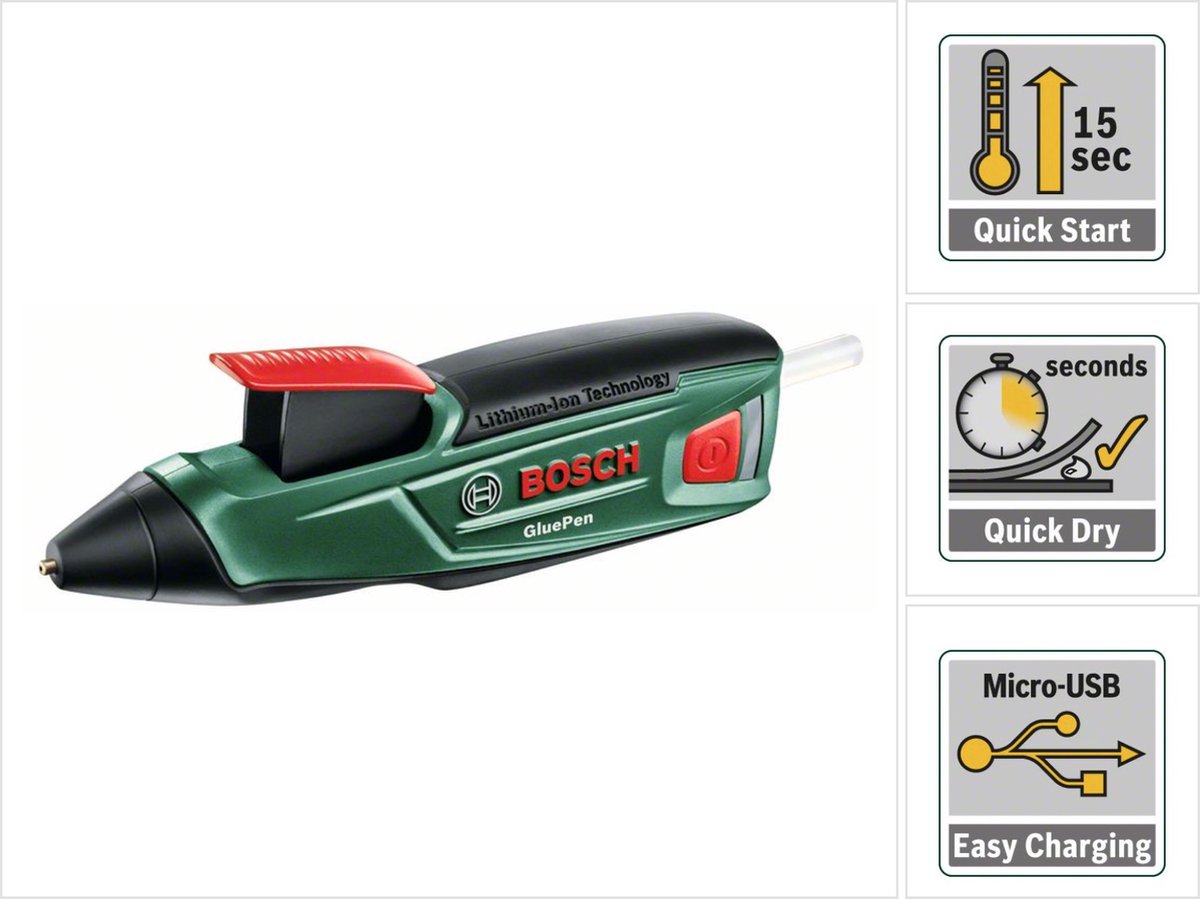 Stylo à colle sans fil Bosch Home and Garden GluePen 06032A2000