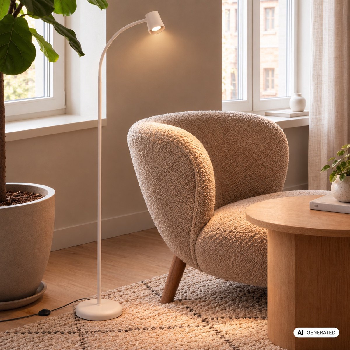 Briloner SKRIVA 1476011 Lampe sur pied GU10 9 W beige