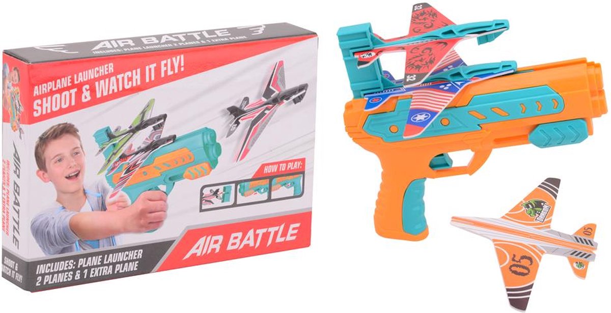 Johntoy Airplane Launch Gun with 3 Airplanes