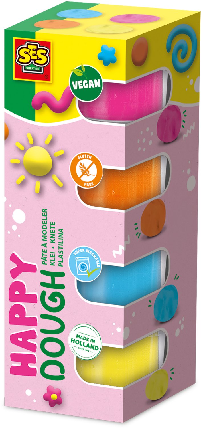SES Creative Feel Good Clay - Happy (4x90gr)