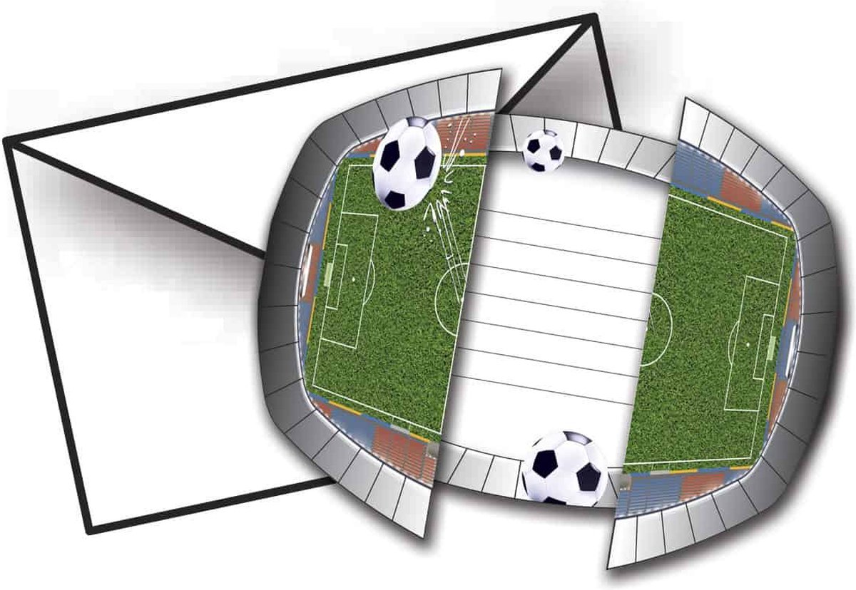 Folat BV Football Invitations 8pcs.