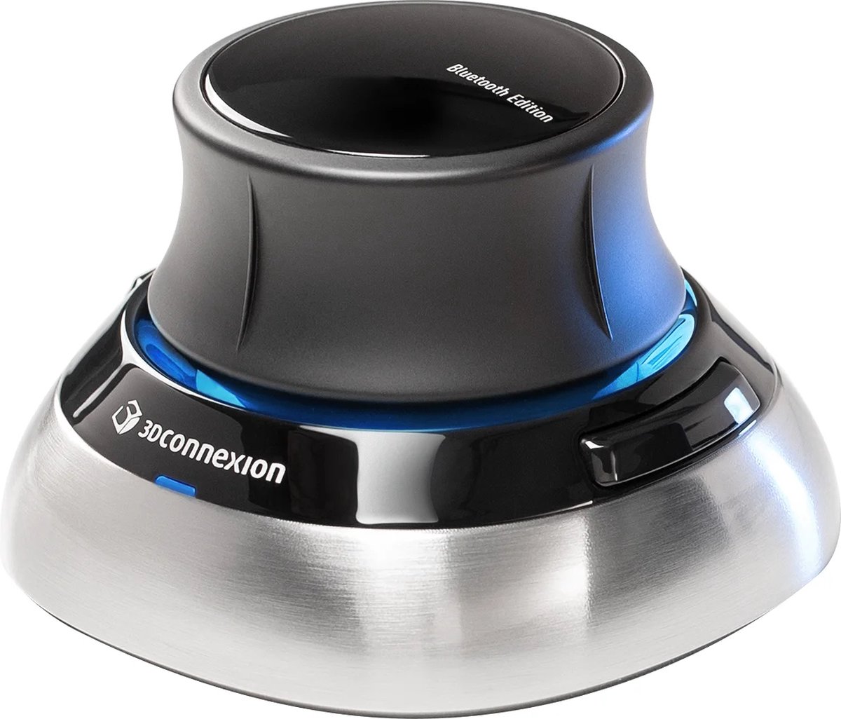 3Dconnexion SpaceMouse - 3D mouse - Bluetooth 2.4 GHz - 3D mus - 2 knapper - Sølv