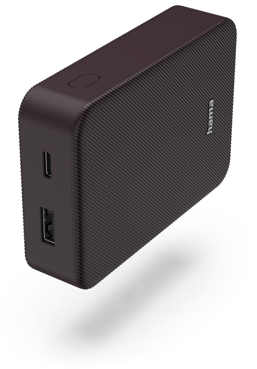 Hama Powerbank Colour 10 10000mAh USB-C+USB-A Plum - 10000 mAh