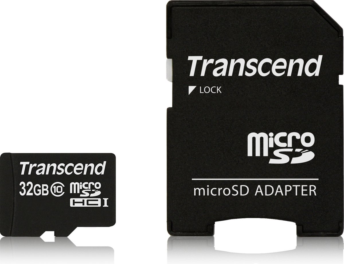 Carte microSDHC Transcend Premium 32 GB Class 10, UHS-I avec adaptateur SD