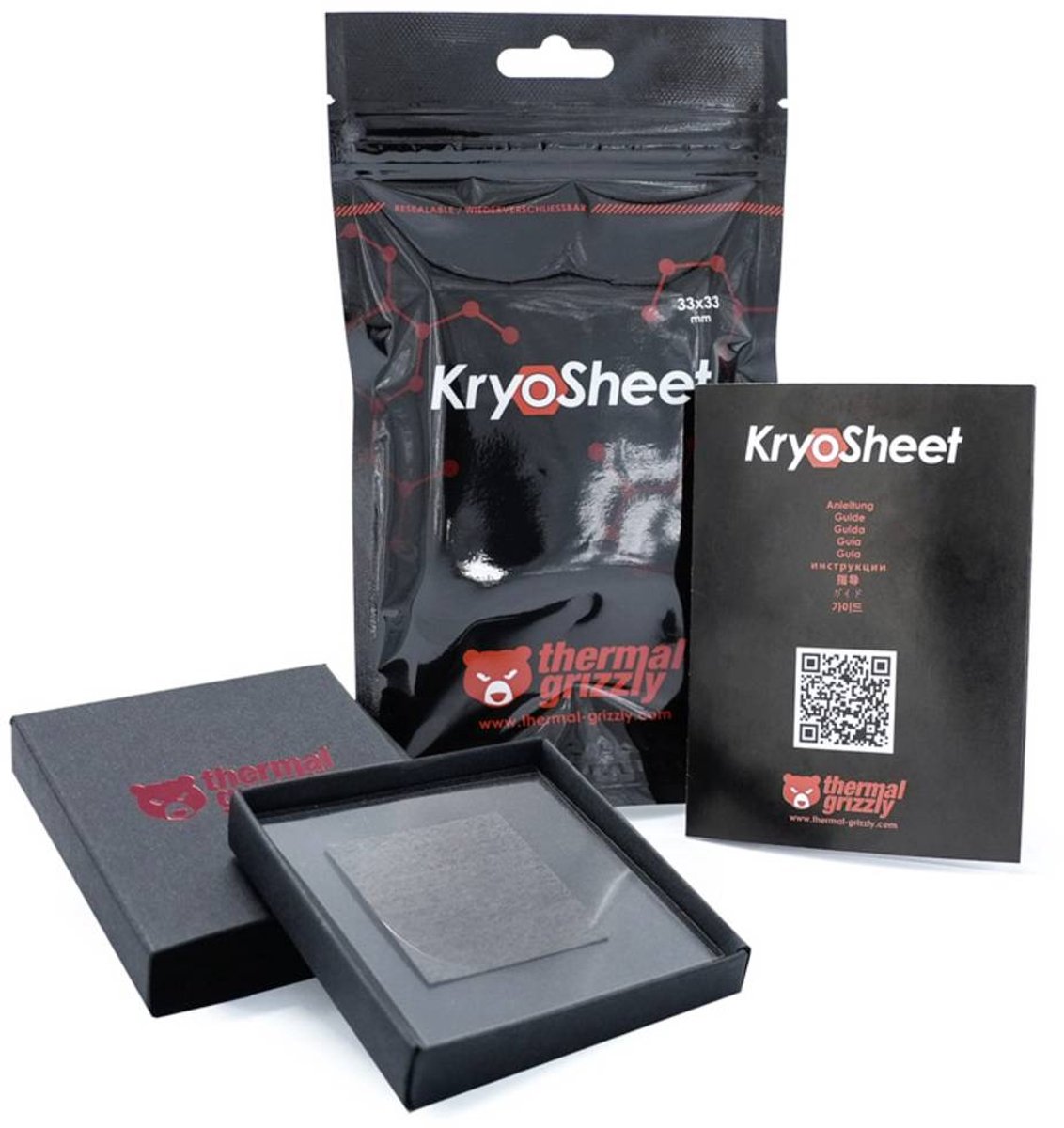 Thermal Grizzly KryoSheet thermal pad - 33 x 33 mm - Termisk Plade