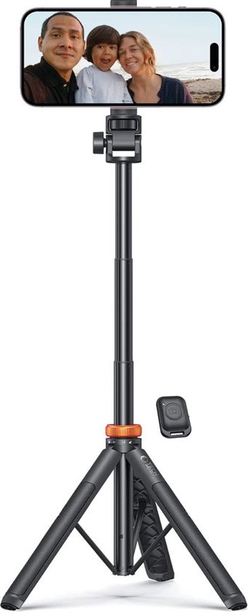 Tech-Protect L03S Bluetooth Selfie Stick with Remote Control Tripod up to 148cm and 180 Head - Black