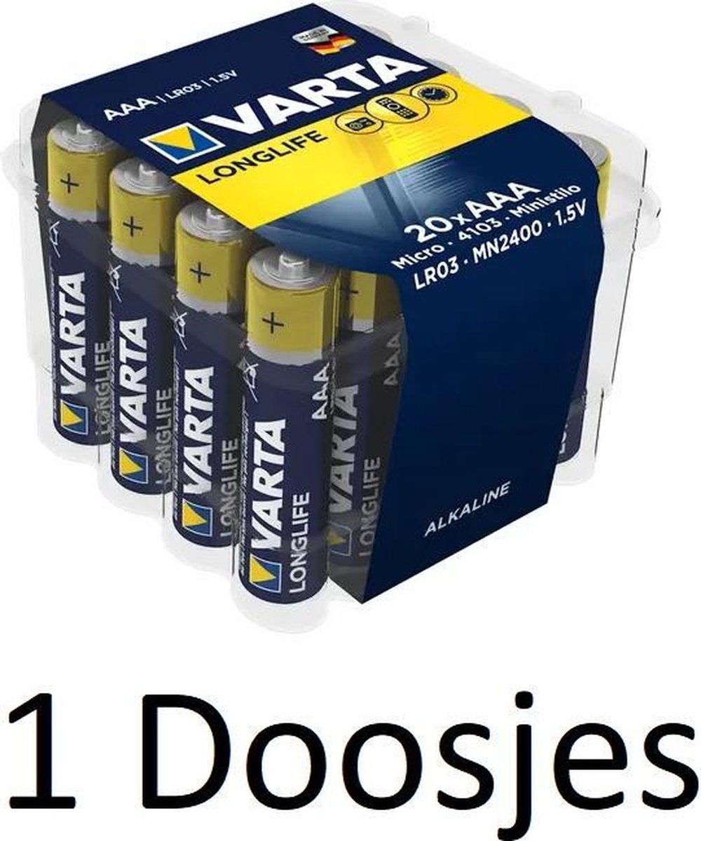 VARTA Longlife AAA 20 pk blister