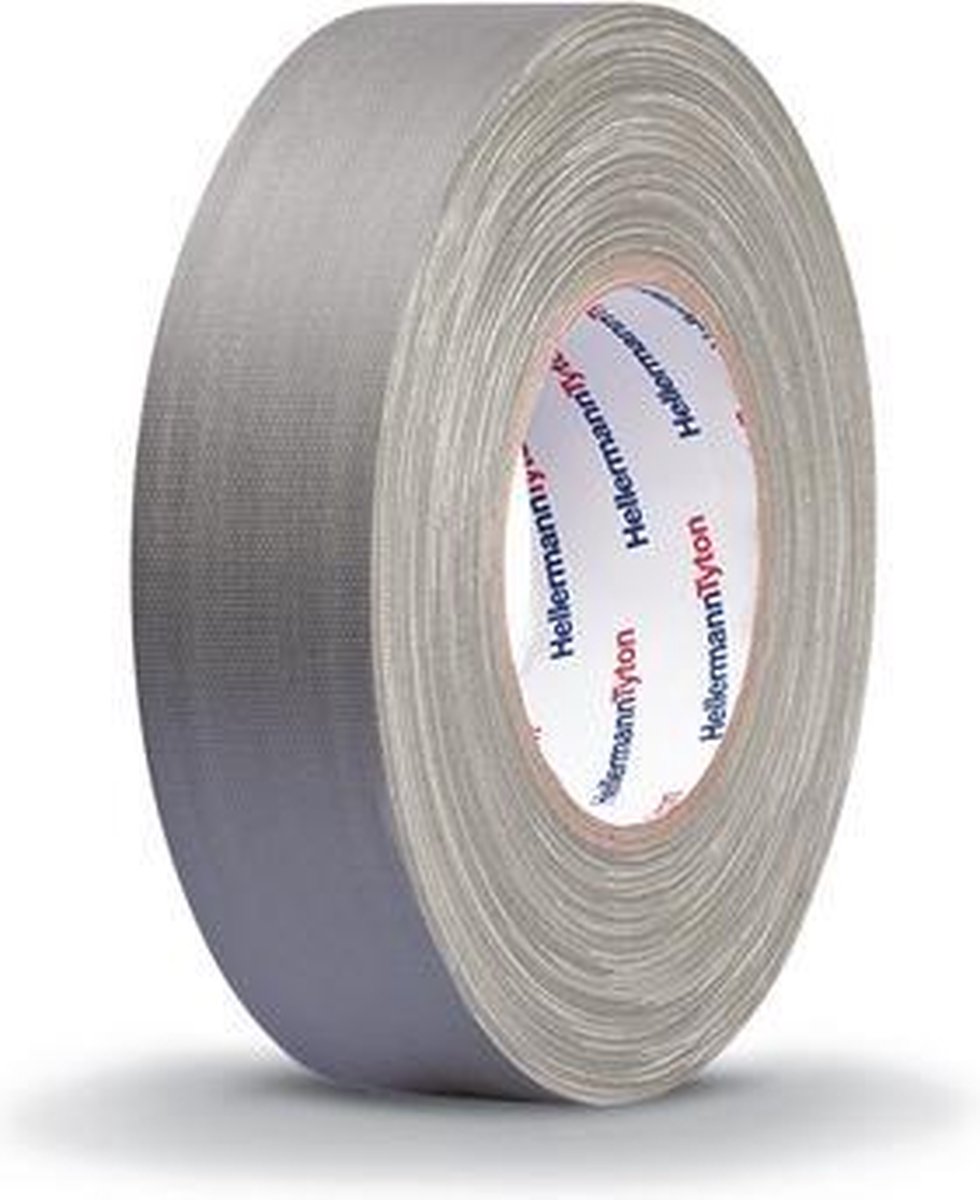 Ruban adhésif toilé HelaTape Tex HellermannTyton 712-00906 gris (L x l) 50 m x 50 mm caoutchouc 1 pc(s)