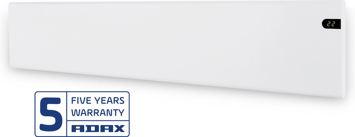 Adax Neo Liste Elradiator 600W 230V, 200x870x80 mm, Hvid