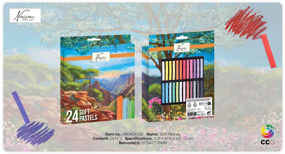 Creative Craft Group Oliepastel, æske med 24 farver