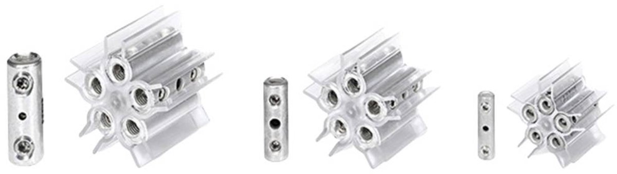 HellermannTyton 435-01407 SV1-SNCU-CL Bloc de connexion flexible: - rigide: 1.5-6 mm² Nombre de pôles: 5 1 pc(s) transparent