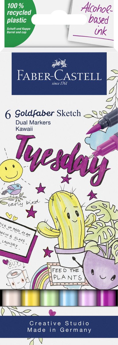 Faber-Castell Goldfaber Sketch marker Kwaii 6 ass