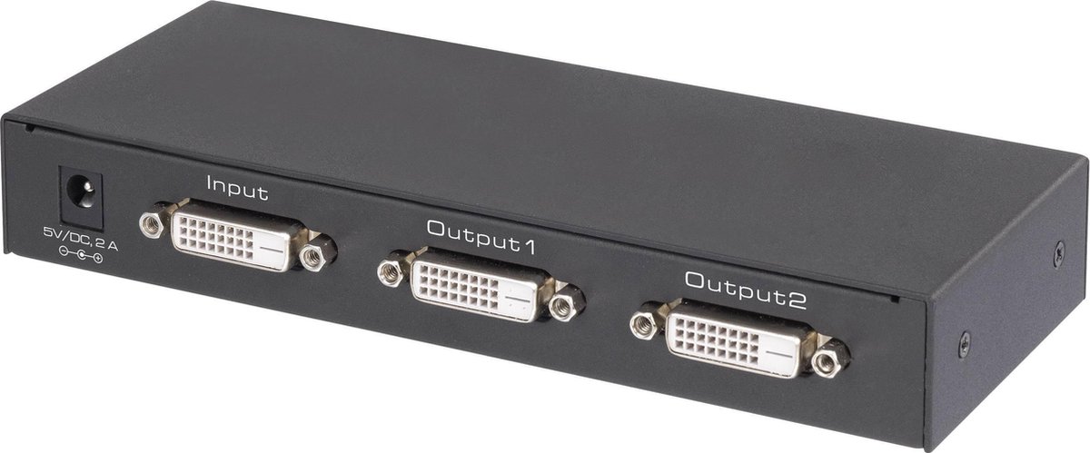 Renkforce 2 ports Répartiteur DVI compatible avec lultra HD 3840 x 2160 pixels noir