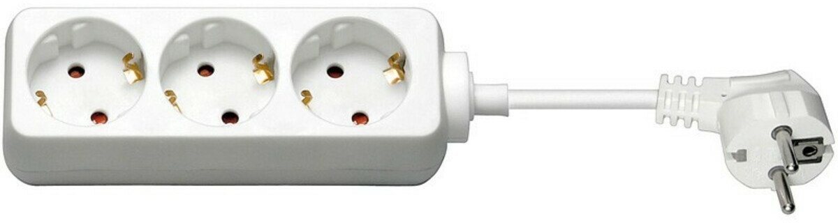 Pro Power Socket x3 - Hvid - 1.5m