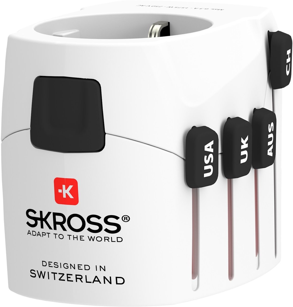 Skross 1.302539 Adaptateur de voyage Pro World & USB