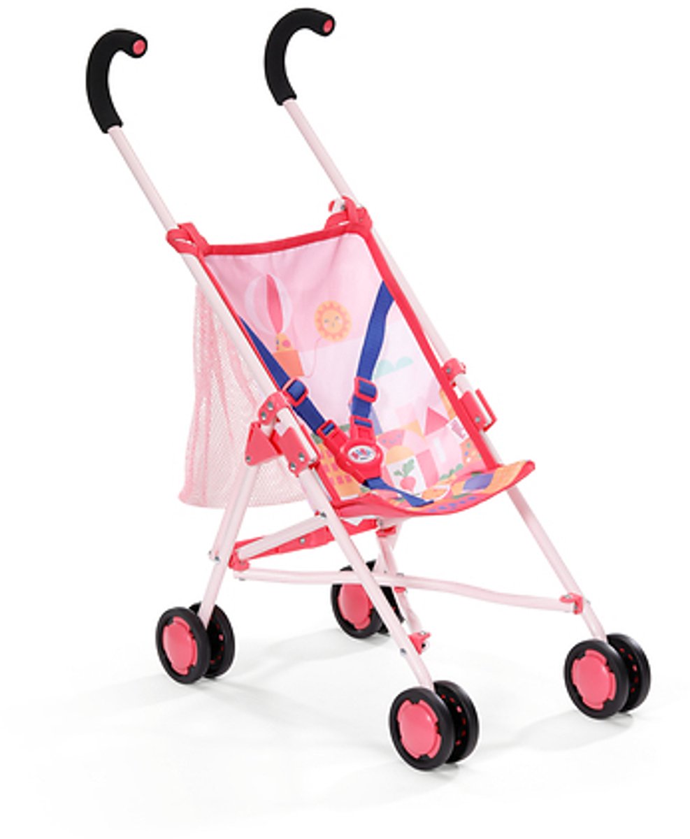 Baby Born Stroller with Bag Pink