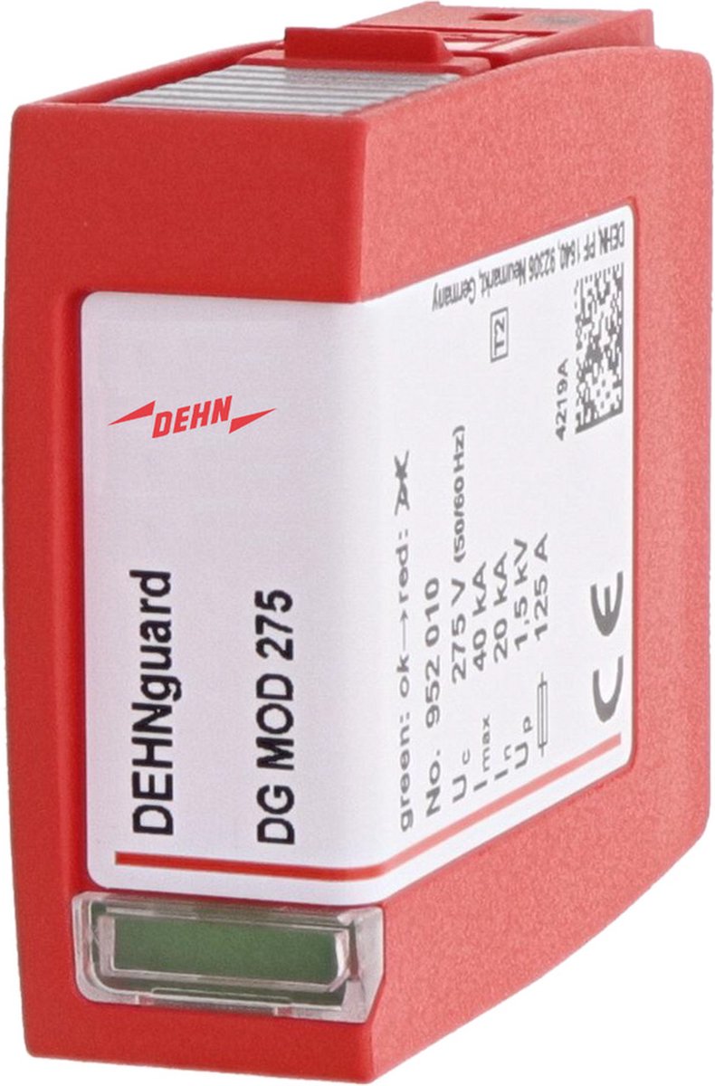 DEHN 952010 DG MOD 275 Module pour parasurtenseur Protection anti-surtension pour: armoire de distribution 40 kA 1 pc(s)