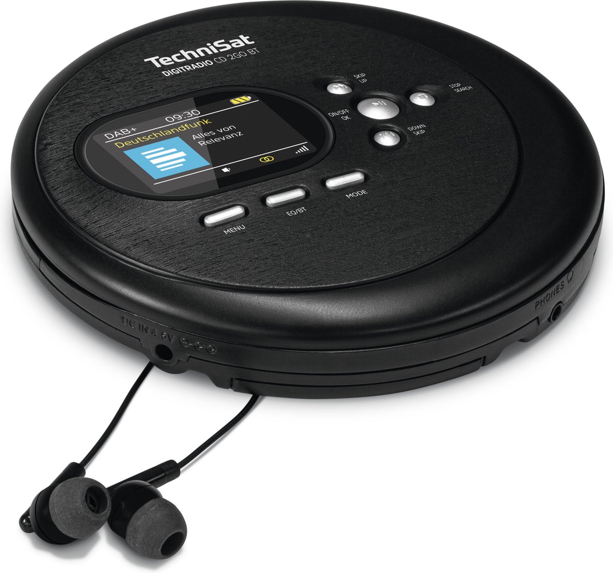 TechniSat Digitradio CD 2GO BT Radio-lecteur CD DAB+, FM Bluetooth, CD noir