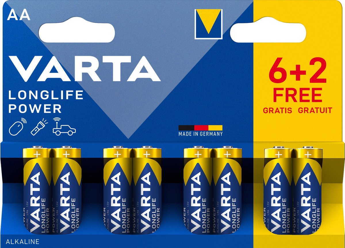 VARTA Longlife Power AA - 8-Pack