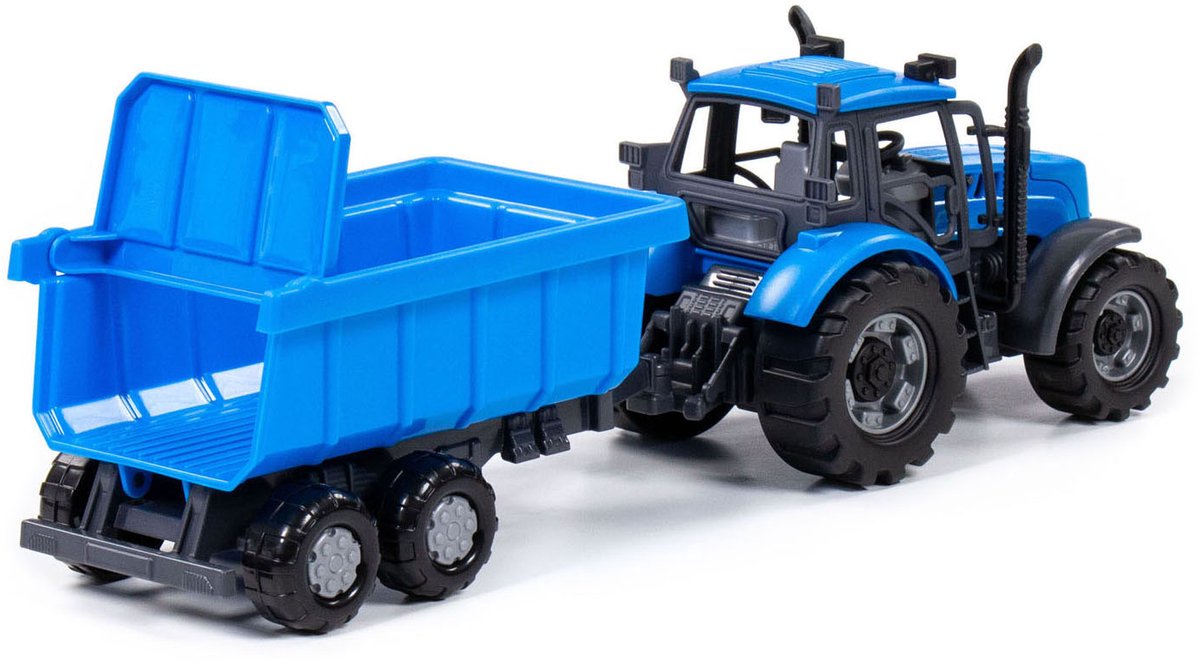 Cavallino Toys - Cavallino Tractor with Dump Truck Trailer Blue Scale 1:32