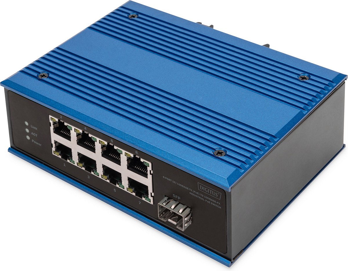DIGITUS - switch - industrial - 8 ports - unmanaged