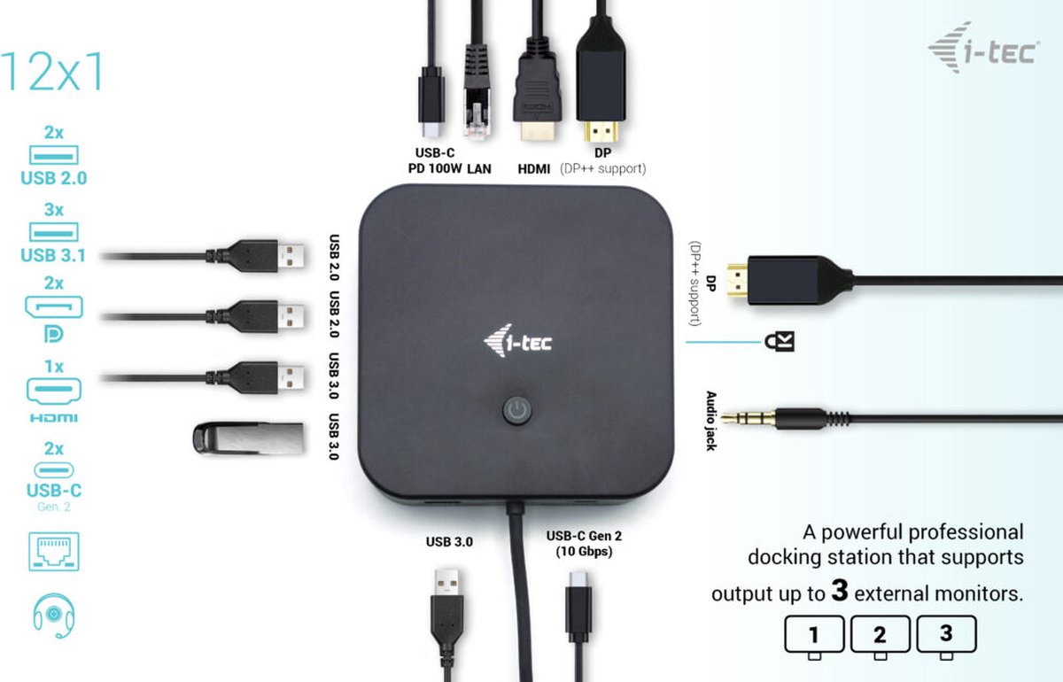 i-tec Station daccueil USB-C® USB-C HDMI Dual DP