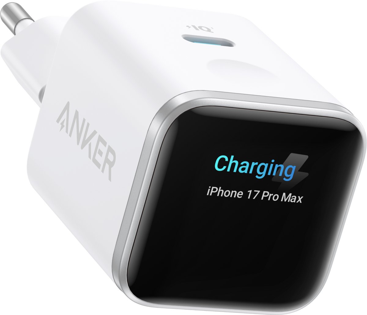 Anker Nano Charger (45W Smart Display) - White