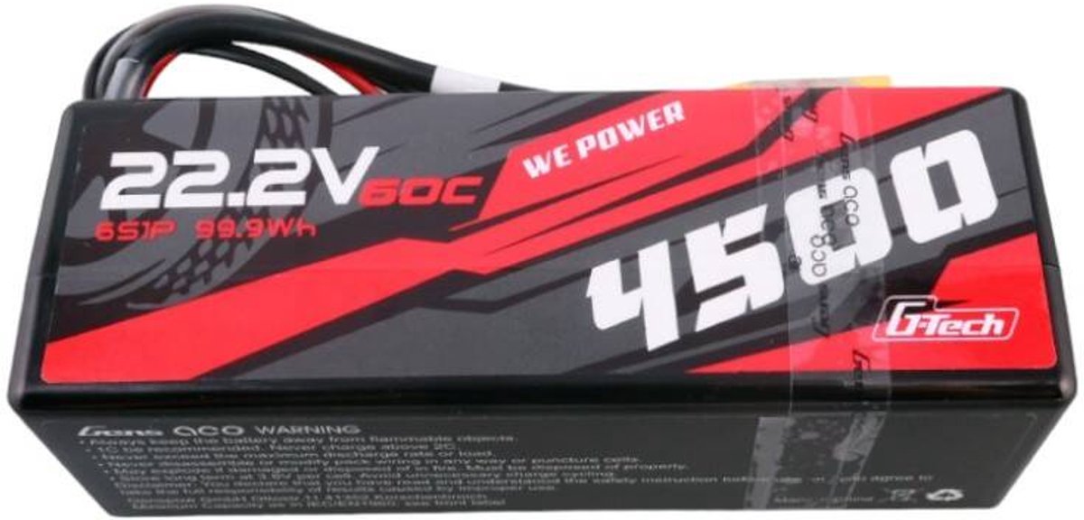 Gens ace &Tattu G-Tech 4500mAh 6S1P 22.2V 60C HardCase RC car Lipo Battery 14#