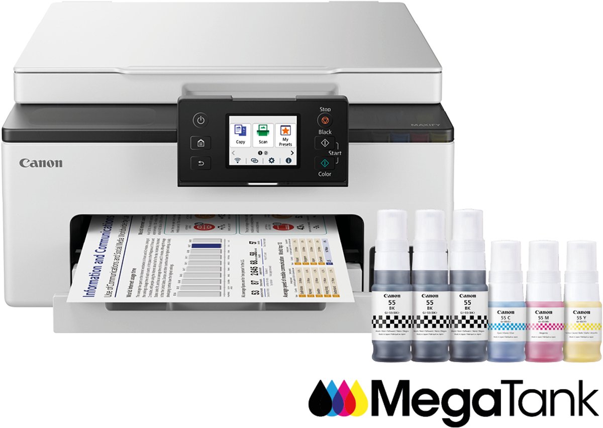 Canon MAXIFY GX1050 Value Kit + Extra Ink Multifunktion - Farve - Blæk
