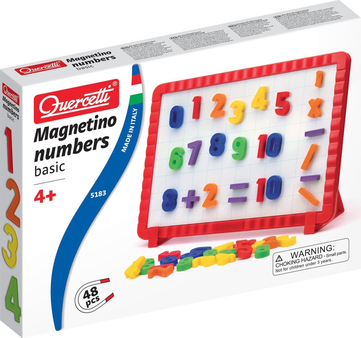Quercetti Magnetic Numbers Starter Set (48 pieces)