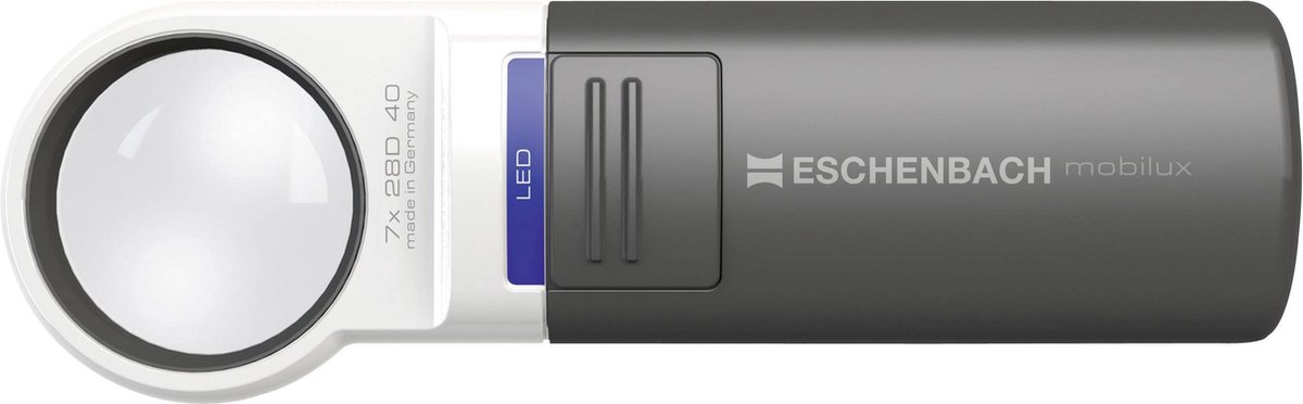 Eschenbach 151112 Loupe à main avec éclairage LED Grossissement: 12.5 x Lentille: (Ø) 35 mm
