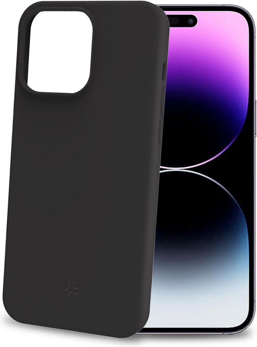 CELLY Cromo Soft rubber case iPhone 15 Pro Max - Black