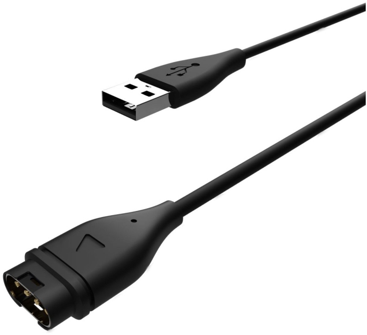 FIXED USB-A Ladekabel til Garmin Smartwatch Sort