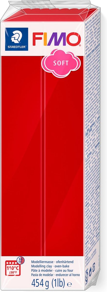Staedtler FIMO soft modeller 454g Julerød