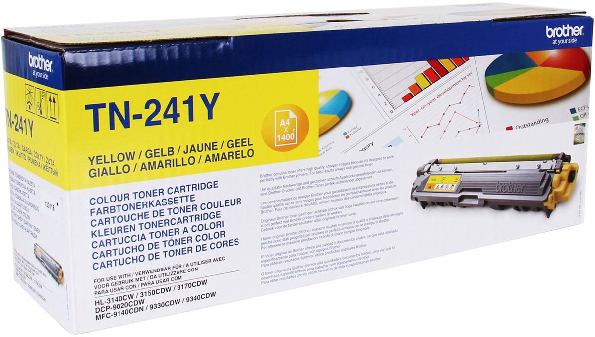 Cassette de toner dorigine Brother TN-241Y jaune