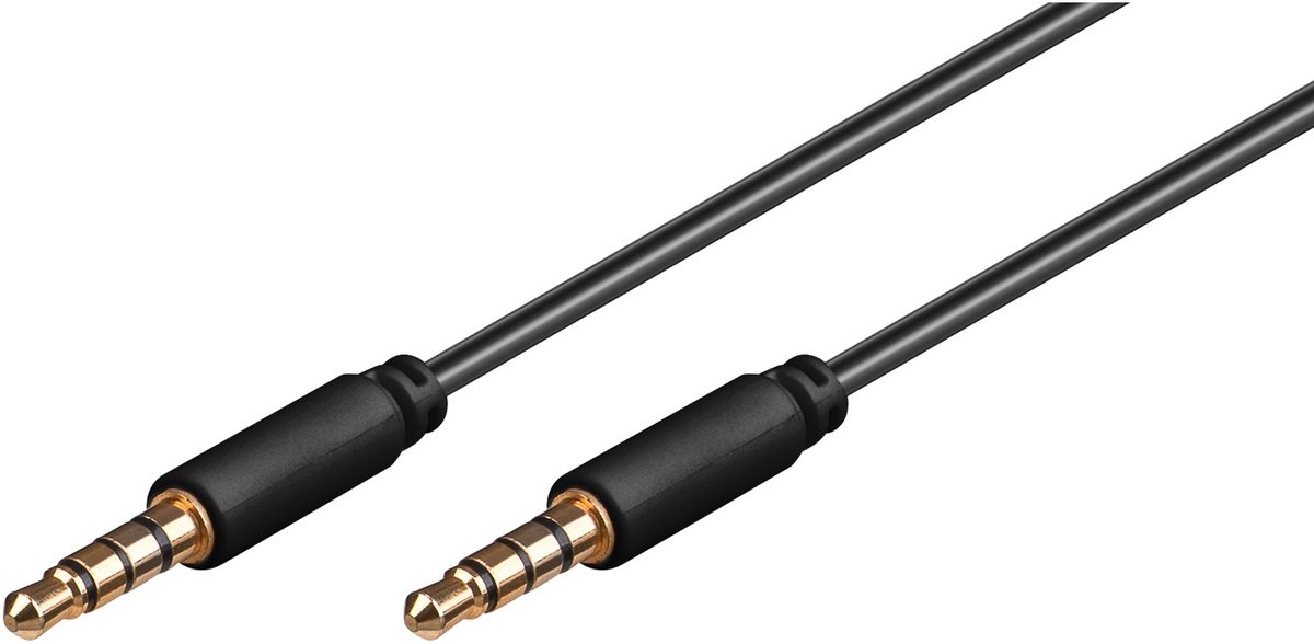 Pro MiniJack 3.5mm Slim 4P - Bk - 1.5m