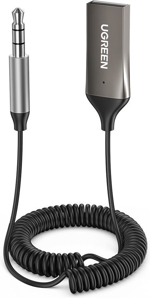 UGREEN Bluetooth Car Receiver Aux With Mic (Space Grey)