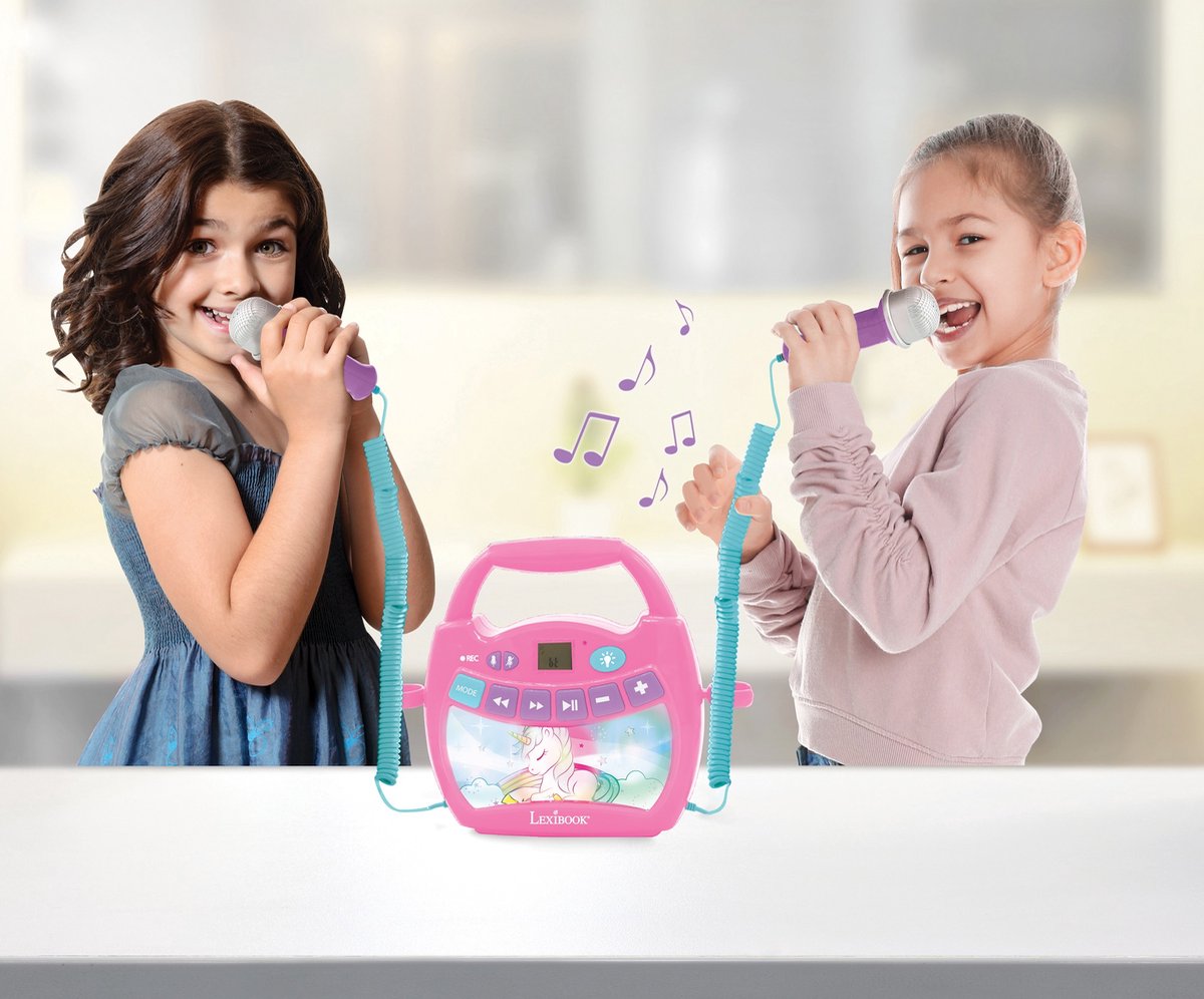 Lexibook My First Digital Player - Portable Karaoke for Kids - Unicorn - Pink