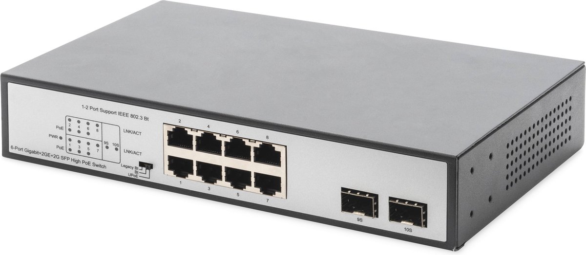 DIGITUS DN-95140 - switch - 8 ports - unmanaged - rack-mountable
