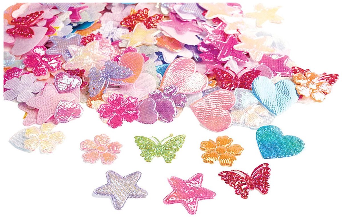 Colorations - Shiny Fabric Shapes 500pcs.
