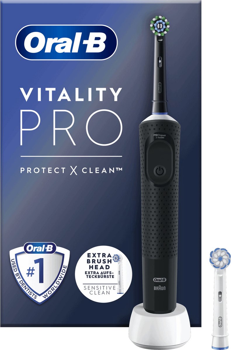 Oral-B Eltandbørste Vitality Pro Sort + ekstra tandbørstehoved