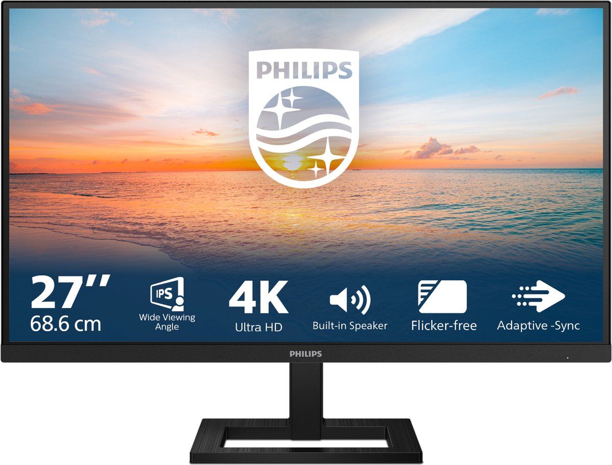 27" Philips 27E1N1800AE - 3840x2160 (4K) - 60Hz - IPS