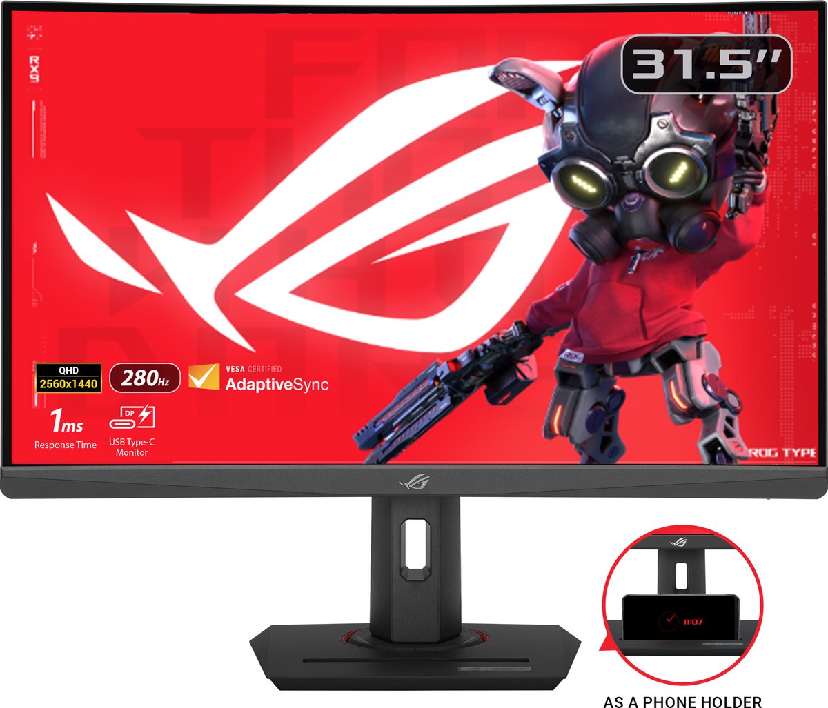32" ASUS ROG Strix XG32WCMS - 2560x1440 (QHD) - 280Hz - VA