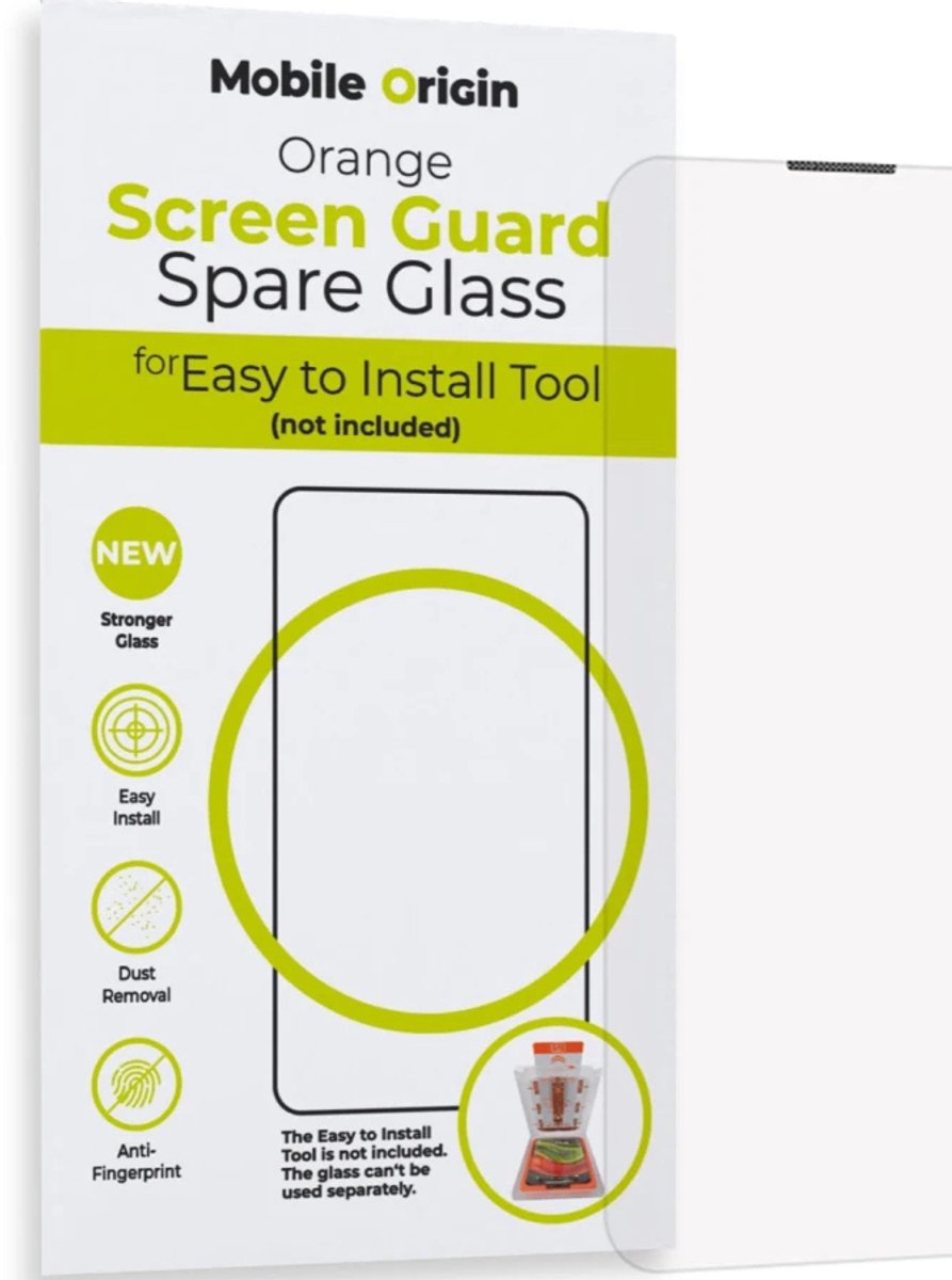 Mobile Origin Orange Screen Guard Spare Glass iPhone 17e/16e/14/13 Pro/13