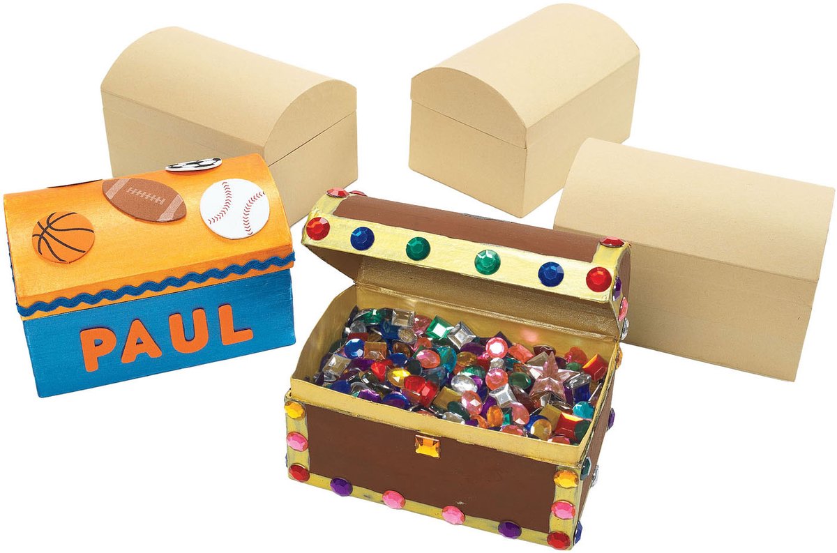 Colorations - Decorate your own Treasure Chest Set of 12