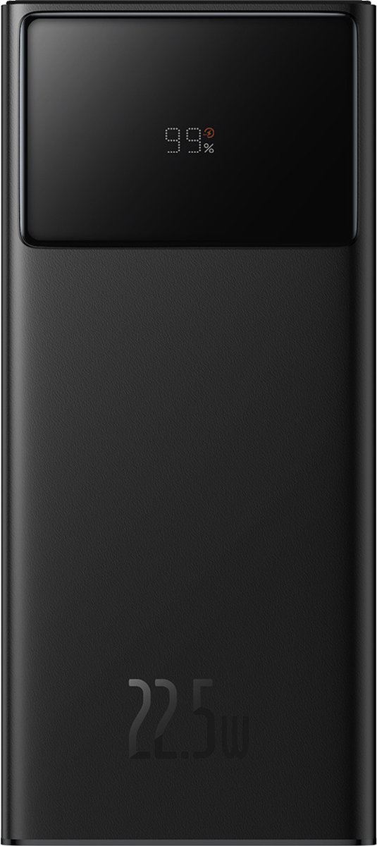 Baseus Star-Lord 20000mAh 22.5W Powerbank with Digital Display and USB-C 3A Cable 30cm - Black - 20000 mAh