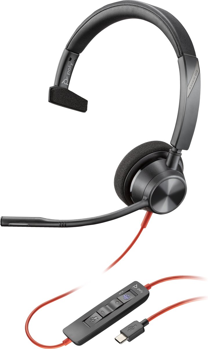 Poly Blackwire 3310 | On Ear headset | Microphone