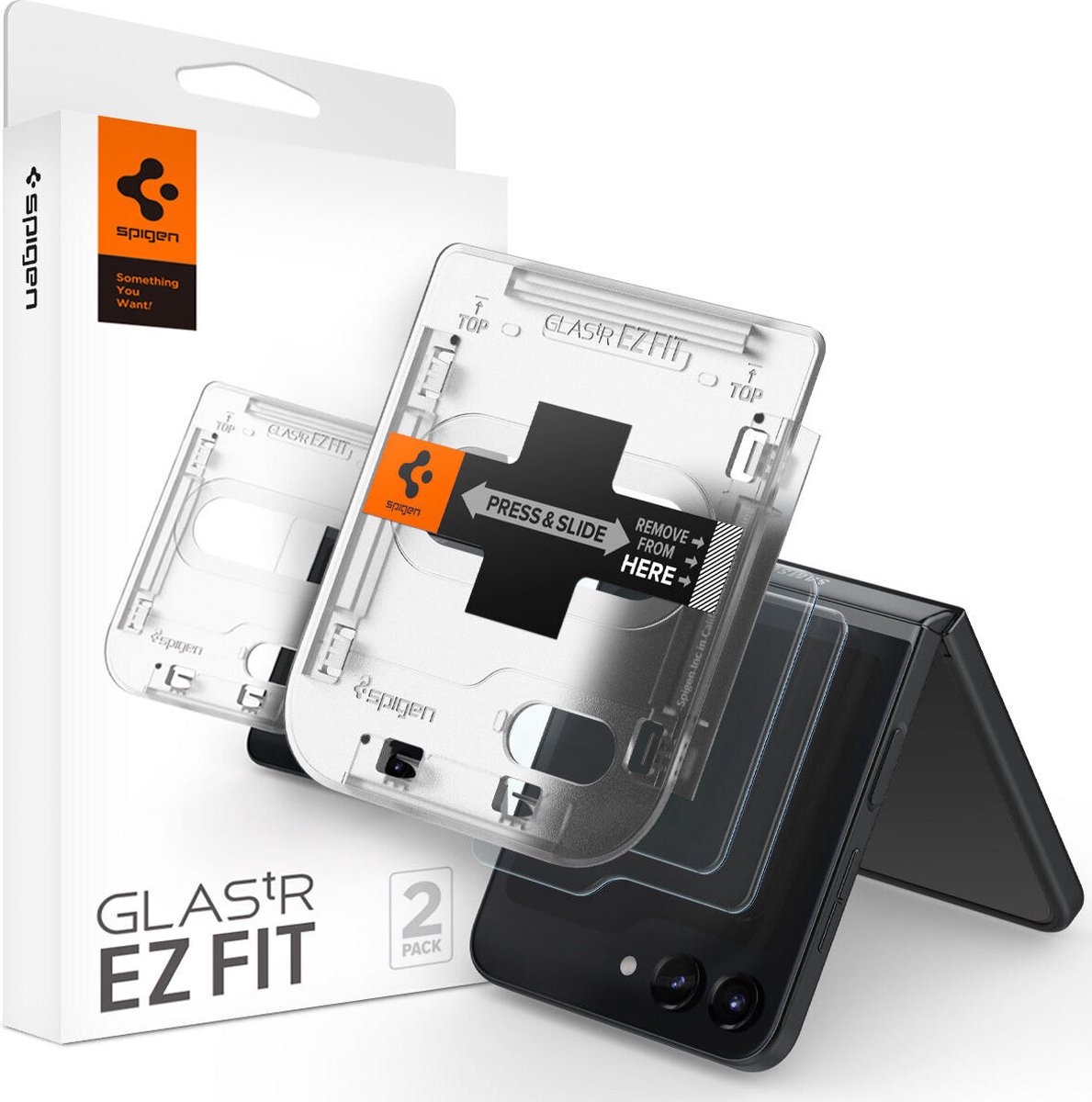 Spigen Glass tR EZ Fit Cover 2 Pack Transparency - Samsung Galaxy Z Flip5